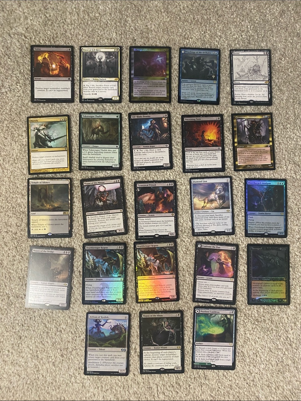 Magic Cards Lot - 23 Mixed Colour Graveyard Cards